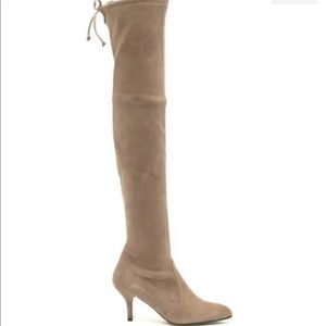 NWT STUART WEITZMAN Topsue Suede Tiemodel Over-the-Knee Stretch Boot Size 7.5